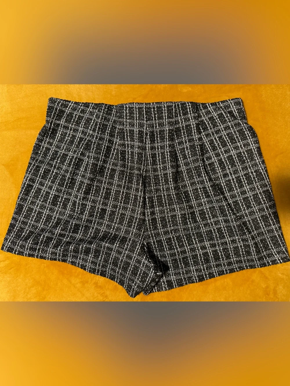 torrid Black & White Plaid Tweed Mini Skort with Side Buttons - Picture 12 of 12